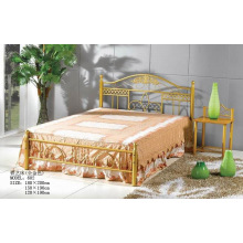 Gold Painting Bedroom / Hotel Furniture Cama de metal (602 #)